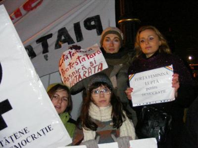 Proteste Ianuarie 2012, feminism romanesc
