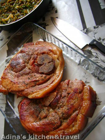 jambon de porc cu fasole verde