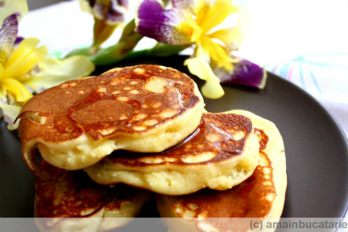 pancakes cu ricotta si portocale